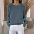 thumbnail image 4 of Women's Casual Sweaters,Lace Up Tops,Long Sleeve Round Neck Pullover Tops for Lightweight Wear 2026 Gray L, 4 of 5