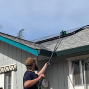 EQUIPMAXX 24 Feet Water Fed Pole Kit with Inline Water Filter System and TDS Meter for Solar Panel and Window Cleaning Extendable Brush & Pole