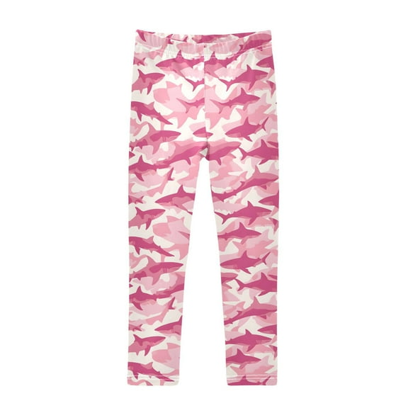 joogoo Girls' Leggings Sharks Pattern Yoga Pants 6T