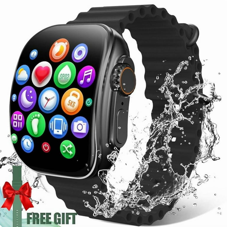 LIGE Montre intelligente militaire 3,5 cm HD tactique pour homme avec