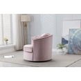 thumbnail image 2 of CAROCC Modern Akili Swivel Accent Chair Barrel Chair for Home Living Room Modern Leisure Chair Pink, 2 of 7