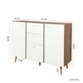 thumbnail image 6 of Sideboard Buffet Cabinet with 3 Drawers & 2 Doors,47.24"Buffet Cabinet with Adjustable Shelves for for Living Room Dining Room Hallway,Kitchen, 6 of 19