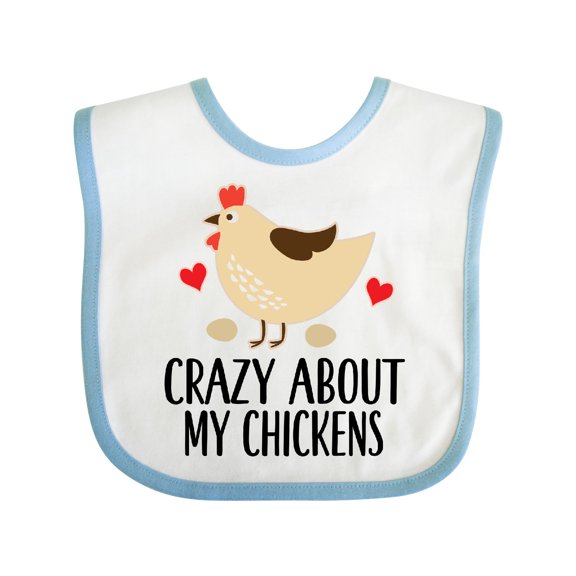 Inktastic Cute Chicken Farming Boys or Girls Baby Bib