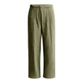 thumbnail image 5 of Njagoc3 Pants for Women | High Waist Drawstring Wide Leg Trousers with Ribbed Detail | Relaxed Loose Fit for Fall Casual Daily Wear & Relaxed Activities，Army Green，S, 5 of 6