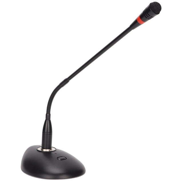 MICRÓFONO DE ESCORTRITORIO DE CULO DE CISNE, INDICADOR DE LED DE BASE DE ABS 360 PROCESOS DE BOTÓN DE MUDO AJUSTABLE MICRÓFONO PARESTIONES DE CABELLO PARA Programas para LA LA
