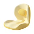 thumbnail image 4 of Cojín de soporte lumbar portátil de espuma viscoelástica para el coxis Amarillo, 4 of 9