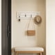 thumbnail image 4 of Rack de almacenamiento en pared sin tablero perforado – Organizador de cestas de desagües de plástico multifuncional con ganchos, montado en la pared, cocina, baño y garaje, 16,73 x 12,99 in, 4 of 6