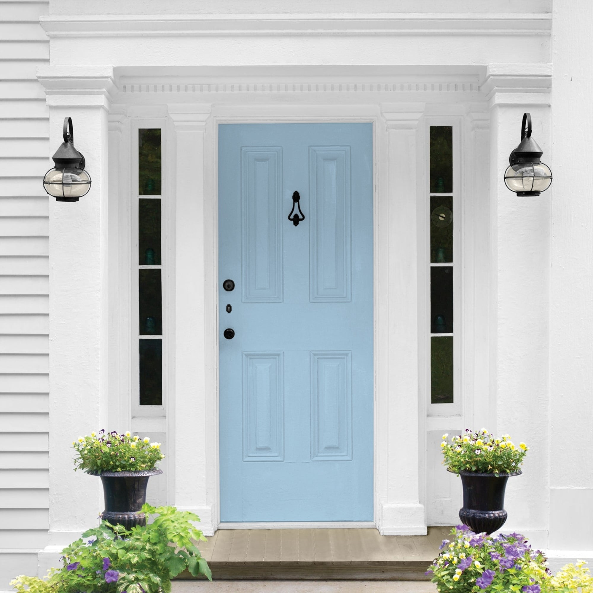 Glidden HEP Blue Bows / Blue Semi-Gloss Exterior Paint with Primer, 1 Quart