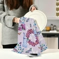 thumbnail image 3 of Spring Garden Gnome Kitchen Tea Towels Set of 1 Absorbent Hand Dish Towels, Flowers Rabbits Butterfly Dishcloths Lint-Free 18x28 Inch Fast Drying for Cooking Baking Home Clean, 3 of 7