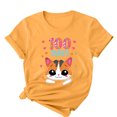 thumbnail image 3 of Camisetas de Cuello de Tripulación de Manga Corta para Mujeres Carta Impresa Camiseta 95% Poliéster 5% Spandex, Manga Corta Cuello Redondo Top Casual para Diario, 3 of 5