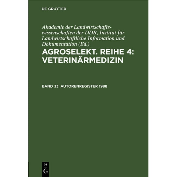 Autorenregister 1988, (Hardcover)