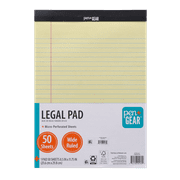 Pen + Gear Legal Pads, Canary Color Paper, 50 Sheets, Wide Ruled, 1 Count