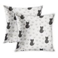 thumbnail image 1 of BOSDECO Pattern Cat Pet Abstract Cute Dog PillowCase Pillow Cover 20x20 inch Set of 2, 1 of 1