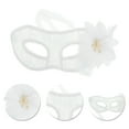 thumbnail image 3 of Unique Bargains 1 Pc Floral Lace Half Face Party Mask for Masquerade Party White, 3 of 5