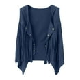 thumbnail image 5 of Vedolay Zip Up Jacket Womens Open Front Basic Classic Casual Soft Tops with Pocket Blue,M, 5 of 5