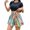 a-28Multicolour11, variant on VNKIDY Womens Elastic Drawstring Waist Retro Fashion Print Pleated Flowy Shorts Loose High Waist Lightweight Casual Beach Vacation Shorts For Ladies Trendy Shorts M