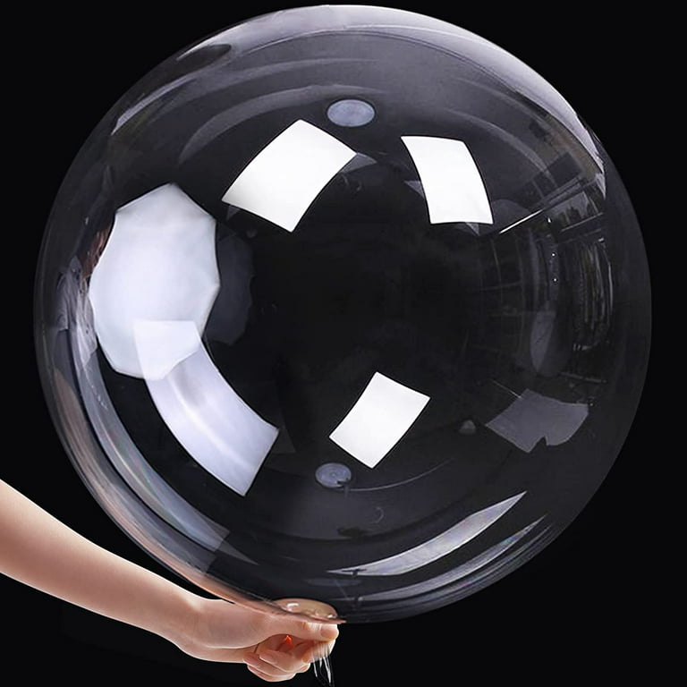 100 Pcs Clear Balloons 24 Inch Bubble Bobo Balloons Stuffing Transparent  Round Balloons Kids' Party Balloons for Christmas Wedding DIY Birthday  Party