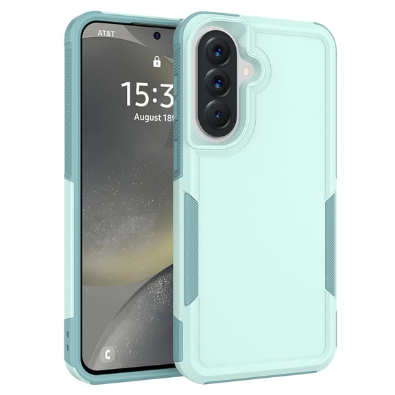 ELEHOLD Protective Phone Case For Samsung Galaxy A57, Shockproof Rugged Hybrid Dual Layer Non-Slip Slim Fit  Cover, Mint
