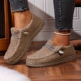 thumbnail image 2 of YOUYEDIAN Loafers for Women Fall Winter Fashion Square Toe Warm Versatile Casual Flats Plush Comfy Outdoor Platform Shoes, 2 of 5