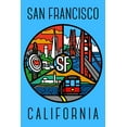 thumbnail image 3 of San Francisco, California, Graphic Montage (100% Cotton Tea Towel, Decorative Hand Towel, Kitchen and Home), 3 of 3