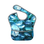 Bingfone Mess-Proof Baby Bib - Waterproof Bib For Baby Boy Or Girl With Food Catcher Pocket, Unisex-Blue Kyanite