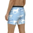 thumbnail image 6 of Mens Underwear, Simple Cool Horse Blue And White Mens Underwear Boxer Briefs, Soft Breathable Underwear Long Leg For Men, 6 of 8
