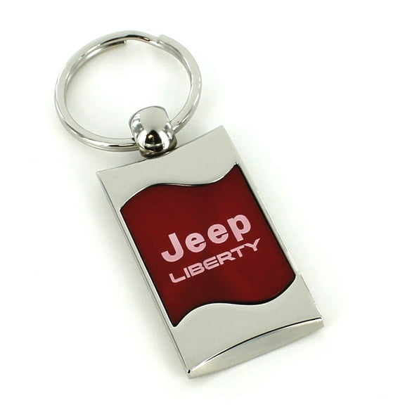 Jeep Liberty Keychain & Keyring - Red Wave