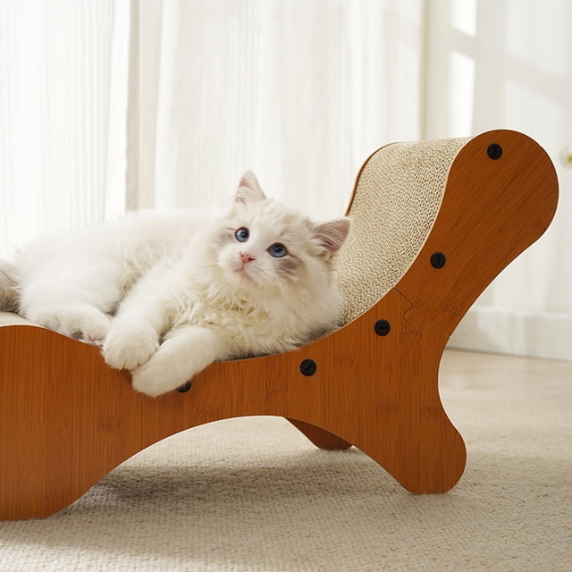 Rascador para gatos, salón, rascador para gatos, cama, silla grande, cojín para mascotas, rascador para gatos, cartón para dormir, gatos pequeños, Yinane Almohadilla para rascar gatos