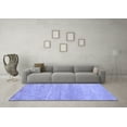 thumbnail image 3 of Ahgly Company Machine Washable Indoor Square Abstract Blue Modern Area Rugs, 4' Square, 3 of 4