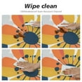 thumbnail image 4 of Jiayy Colorful Floral Farmhouse Table Cloth Yellow Orange Blue Green Flowers Round Tablecloth Spring Summer Fall Autumn Vintage Retro Rustic Washable Table Cover For Holiday Kitchen Dinning White, 4 of 7