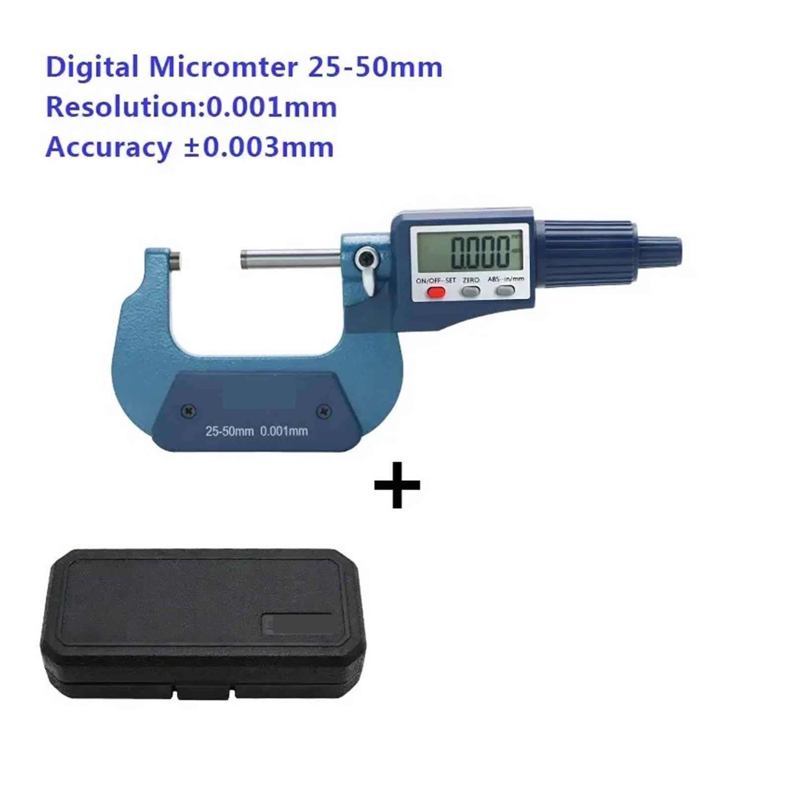 Digital Caliper Gauge,0.001 Mm Electronic Outside Micrometer 0-25 Mm With Extra Large LCD Screen Digital Micrometer Electronic Digital Caliper Gauge