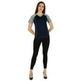 thumbnail image 2 of Inkmeso T-Shirt à Manches Courtes Uni pour Femmes Sportif Décontracté Basique, 2 of 7