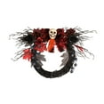 thumbnail image 2 of sruoe Halloween Decorations, Halloween Wreaths for Front Door, Artificial Wreaths, Indoor Outdoor Halloween Decor, Front Door Wreaths, Wall Halloween Skeleton Wreath, 2 of 7