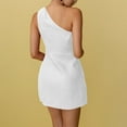 thumbnail image 6 of Womens Dresses One Shoulder Mini Sleeveless Dress, 6 of 7