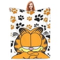thumbnail image 1 of Manta de franela con dibujos animados de Garfield, suave y acogedora manta de felpa para todas las estaciones para niños y niñas, manta cálida y ligera para cama, sofá o viaje, 1 of 6