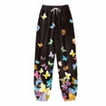 thumbnail image 4 of Hwmodou Women Pants Butterfly Printed High Waisted Jogger Bottom Sweat Pockets Sporty Gym Fit Slacks Dailywear Gym Trousers For Woman, 4 of 4