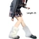 thumbnail image 2 of Calentadores de piel para piernas para mujer, calentadores de piernas de piel de conejo sintética, funda para puños de invierno, calcetines blancos cálidos gruesos acolchados, 2 of 6