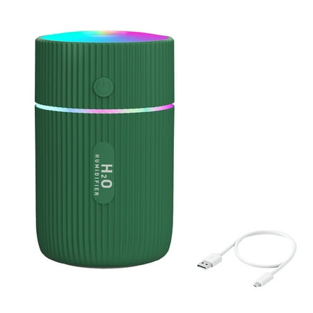 

Kironypik 220ML Mini Portable Air Humidifier Low Noise Diffuser Water Mist Sprayer Water Container Office Car Bedroom Living Room Green Type2 NO2