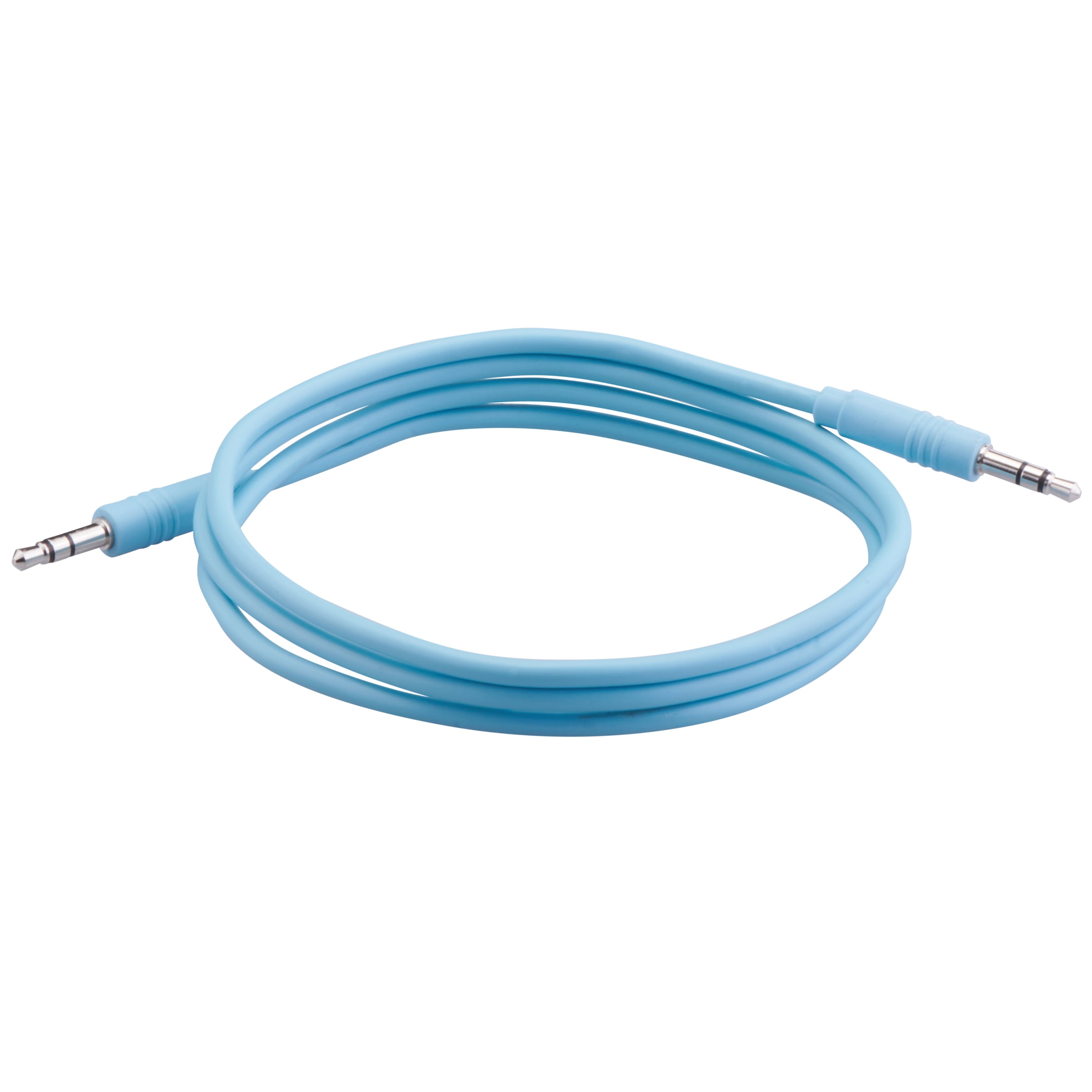 Onn Aux Cable, 3 Foot, Teal 