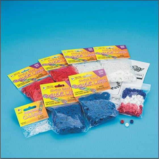PEPPERELL BRAIDING COMPANY Patriotic Rubber Band Bracelet Kit, Pack