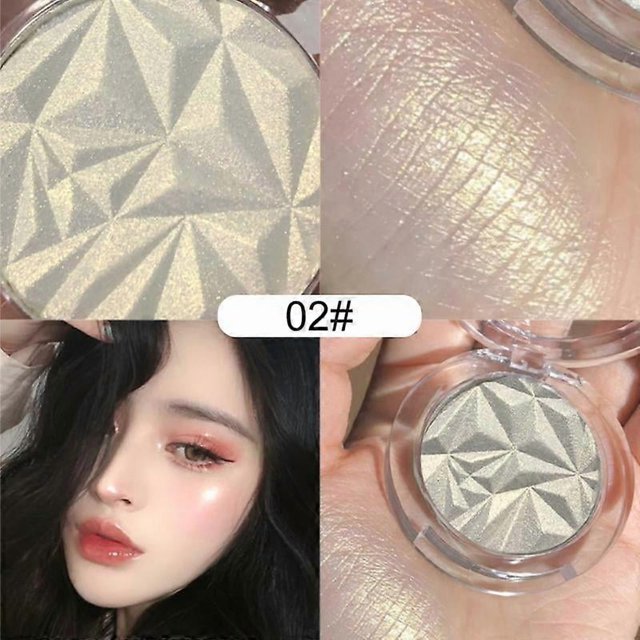 3 Colors Highlighter Powder Palette Glitter Diamond Shimmer Highlighter Face Contour