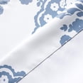 thumbnail image 5 of DriftAway Samantha Floral Damask Medallion Pattern Valance Single Rod Pocket, 52" x 24" Plus 2" Header, Dusty Blue, 5 of 7