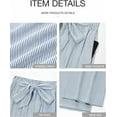 thumbnail image 5 of FreshPretty Palazzo Pants for Women Fall Striped Flowy Tie Knot Wide Leg High Waist Dressy Casual Work Pants Trousers, 5 of 7