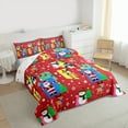 thumbnail image 3 of Homewish Xmas Santa Claus Queen Comforter Set,Cartoon Penguin Snomwan Bedding Sets,Cute Christmas Reindeer Bedding Comforter Set For Kids,Luxury Bedroom Decor Reversible,3 Pieces, 3 of 8