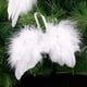 thumbnail image 5 of 10 piezas de alas de plumas blancas de ángel, decoración para árbol de Navidad, adorno colgante, accesorio de boda (blanco, 20*15cm/7,9*5,9 pulgadas), 5 of 5