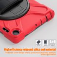 thumbnail image 3 of XYX Case for Fire HD 8 & 8 Plus (12th/10th Generation, 2024/2022/2020) with 360 Degree Rotating, Hand Strap, Shoulder Strap, Red, 3 of 7