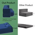 thumbnail image 4 of 78" Convertible Folding Sofa Bed, Queen Sleeper Sofa with Pillow, Modern Teddy Fabric Floor & Futon Loveseat Couch, Foam Folding Mattress Sleeper for Living Room, Guest Use, Office, Apartment, 4 of 9