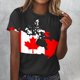 thumbnail image 1 of Fiudx Ofertas Flash Del Día Solo En Línea Tops con Estampado de Moda para Mujer, Blusa de Manga Corta con Cuello Redondo, Camisetas, 1 of 4