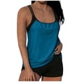 thumbnail image 3 of Nfurl Tankini Swimsuits for Women with Boyshorts Tummy Control Modest Tankini Bathing Suits 2 Piece Ladies Swimwear Summer Vacation Blue,Size S, 3 of 5