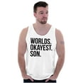 thumbnail image 3 of Worlds Okayest Son Funny Children Tank Top Sleeveless Tee Men Brisco Brands L, 3 of 5